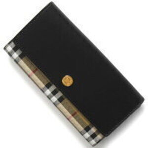 Burberry Halton Check Long Wallet Beige Black